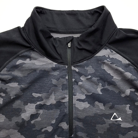 Paradox  Men's Merino Wool Dri-Release Black Grey Camo Pullover Top Size Large - Picture 4 of 13
